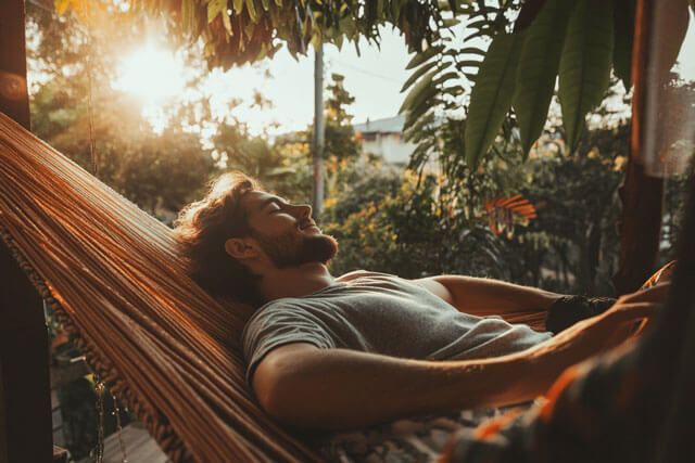 A customer relaxing on a Sunday after getting their documents notarized on time