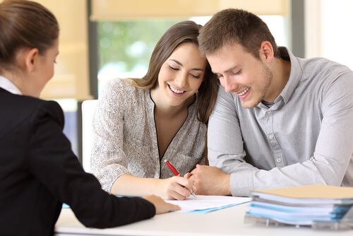 A Superior Notary Services agent meeting clients