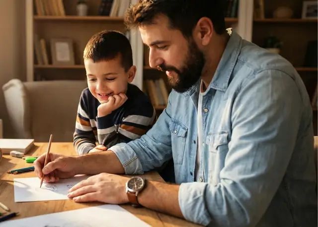 A guardian completing guardianship paperwork